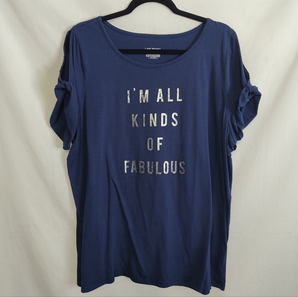Lane Bryant - Blue T-shirt - Size 18/20 - Picture 1 of 5